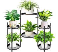 gC7aHx8 flower rack 6 Tier Indoor Plant Stand, Flower Shelf for Multiple Plants Corner Tall Flower Holders, Metal Flower Holders Planter Pot Stand Living Room