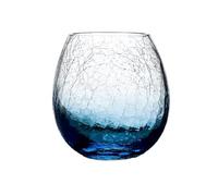 gC7aHx8 Glasses Drinking Handmade Colorful Crackle Drinking Glasses, 10.5Oz Dining Room(Blue)