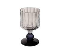 gC7aHx8 Glasses Drinking Vintage Pleats Texture Goblet Glasses, Black Stem and Bottom Stemmed for Wine Champagne Cocktail Juice Drinks Dining Room