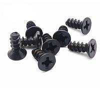 GCA Computer Cooling Fan Screws, 50 Pcs, Black, M3, Self-Tapping, Phillips, Flat, 5*10mm, for Plastic-Framed Case Fans
