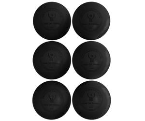 GCA Pro Lacrosse Official Game Ball NFHS College Approved Velocity 6 Pack LAX Field Tournament Rubber Practice (Black, 6 Balls)