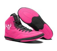 GCA Rival Wrestling Shoes D1 Pro Super Speed w/High Traction Sole for Mat Control & Competition Adult Youth Boxing, Pink, 11.5