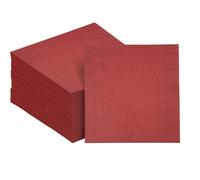 Gcardist 120 Count Burgundy Cocktail Napkins 25 * 25cm Disposable Beverage Napkin Paper for Cocktail, Wedding, Dinner, Birthday Party Dessert Wine Paper Napkins (10 * 10 inch)
