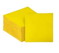 Gcardist 120 Count Yellow Cocktail Napkins 25 * 25cm Disposable Beverage Napkin Paper for Cocktail, Wedding, Dinner, Birthday Party Dessert Wine Paper Napkins (10 * 10 inch)