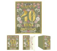 Gcardist 2025 40th Birthday Greeting Card, 40 Year Old Birthday Gift Card,Memory Back In 1985(10x8.3Inch, Envelope)