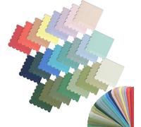 Gcardist 24 Morandi Colors Cocktail Napkins 12.7x12.7cm Disposable Beverage, Wedding, Dinner, Birthday Party Dessert Wave Paper Napkins 120 Count (5x5inch)