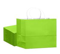 Gcardist 24PCS Large Gift Bag with Handles Bulk 13"x4.5"x10" Paper Gift Bags Plum Green Bags Multiple Uses (32x11x25cm,Wide Large)