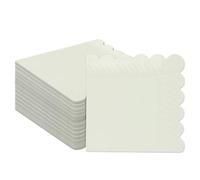 Gcardist Apricot Grey Cocktail Dinner Napkins 12.7x12.7cm Disposable Beverage,Wedding, Birthday Party Dessert Wave Paper Napkins 120 Count (5x5inch)