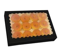 Gcardist Auto-pop Up Black 35.6x25.4x6.4cm 6Pcs Cookie Box with Window Pastry Macaron Bakery Box for Packaging (14x10x2.5 inch)