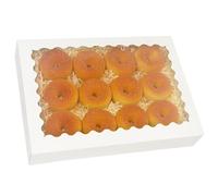 Gcardist Auto-pop Up White 35.6x25.4x6.4cm 6Pcs Cookie Box with Window Pastry Macaron Bakery Box For Packaging (14x10x2.5 inch)