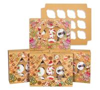 Gcardist Christmas 12Packs 12 Cupcake Boxes with Window Cupcake Box 13x10x3.5 Inch Bakery Boxes For Cupcakes 12 Cupcake Carriers for Christmas(33x25.4x8.89 cm)