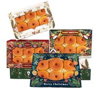 Gcardist Christmas Cookie Box with Window 9x6x2.5 inch 12Pcs Pastry Macaron Retro Christmas Bakery Box For Christmas(22.86x15.24x6.35 cm)