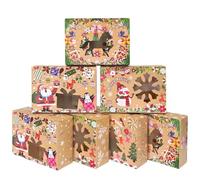 Gcardist Christmas Wreath Cookie Boxes with Window 12packs 6x8x2.7 Inch Bakery Box Pastry Box for Christmas(15.24x20.32x6.85 cm)