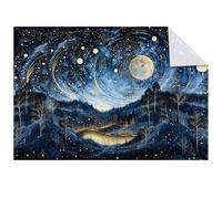Gcardist Colored Printed Tissue Paper 15 Sheets of 20x29 inch Colorful Decorative Decoupage Tissue Paper for Gift Bags Wrapping, and Art Craft Party Favor Decoration (Starry Sky, Large Size)