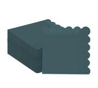 Gcardist Dark Grey Blue Cocktail Dinner Napkins 5 x 5 Inch Disposable Drink, Wedding, Birthday Party Dessert Wave Paper Napkins (Pack of 120)