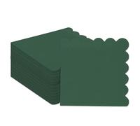 Gcardist Deep Green Cocktail Dinner Napkins 12.7x12.7cm Disposable Beverage,Wedding, Birthday Party Dessert Wave Paper Napkins 120 Count (5x5inch)