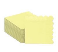Gcardist Elegant Yellow Cocktail Dinner Napkins 5 x 5 Inch Disposable Drink, Wedding, Birthday Party Dessert Wave Paper Napkins (120 Count)