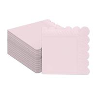 Gcardist Grapefruit Pink Cocktail Dinner Napkins 12.7x12.7cm Disposable Beverage,Wedding, Birthday Party Dessert Wave Paper Napkins 120 Count (5x5inch)