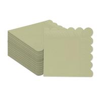 Gcardist Khaki Cocktail Dinner Napkins 12.7x12.7cm Disposable Beverage,Wedding, Birthday Party Dessert Wave Paper Napkins 120 Count (5x5inch)