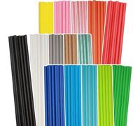 Gcardist Rainbow Paper Straws for Drinking Disposable Straws 100 Pack Disposable Straws Bulk(15 Solid Color)
