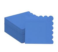 Gcardist Sky Blue Cocktail Dinner Napkins 12.7x12.7cm Disposable Beverage,Wedding, Birthday Party Dessert Wave Paper Napkins 120 Count (5x5inch)