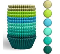 Gcardist Standard 300-Count Green Cupcake Liners (300 Pcs, 41.57mm, Standard Size) - Oven & Microwave Safe, Heat-resistant & Freezer-safe, Disposable, Everyday Baking, Celebratory Events