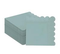 Gcardist Still Blue Cocktail Dinner Napkins 12.7x12.7cm Disposable Beverage,Wedding, Birthday Party Dessert Wave Paper Napkins 120 Count (5x5inch)