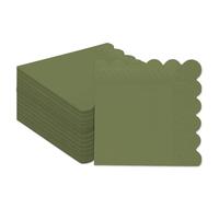Gcardist Turquoise Green Cocktail Dinner Napkins 12.7x12.7cm Disposable Beverage,Wedding, Birthday Party Dessert Wave Paper Napkins 120 Count (5x5inch)