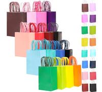 Gcarist 16PCS 33×25×13CM Rainbow Paper Gift Bags with Handles Bulk 16 Different Color Gift Bags Large Size with Different Color Handle Multiple Uses (13x5x10Inch, Large Size)