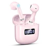 GCBIG Wireless Earbuds, Bluetooth 5.3 Headphones in Ear, 25H Playtime Wireless Earphones with 4 Mics, IP7 Waterproof Bluetooth Earbuds, ENC Clear Call, Hi-Fi Stereo Sound, Touch Control, USB-C, Pink