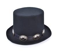 GCC Fashion Store Adults 1980’s Rocker Slash Style Black Top Hat Fancy Dress Accessory