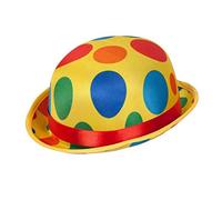 GCC Fashion Store Adults Polka Dot Clown Bowler Hat Unisex Circus Tumble Novelty Hat