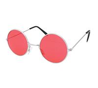 GCC Fashion Store John Lennon Style Shades Sunglasses Adults 60s 70s Hippie Fancy Dress Glasses (Red)
