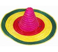 GCC Fashion Store Multi Coloured Mexican Sombrero Hat Straw Wild West Adults Fancy Dress (Multi)