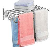 GCCSSBXF Extendable Wall Mounted Clotheshorse - 7 Rung Clothes Drying Rack for Balcony, Bathroom, and Terrace - Space-Saving Airer Dryer for Hanging Clothes