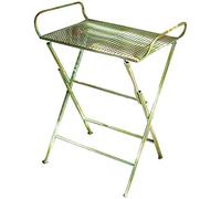 GCCSSBXF Portable Gardening Center Workstation - Outdoor Folding Metal Potting Bench Work Table - Garden and Greenhouse Workbench with Handle on Both Sides