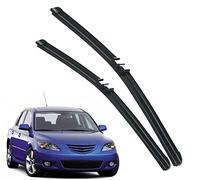 GCcv Wiper Blades Front Windscreen Wipers For Mazda 3 2003-2008 Windshield Wipers Replacement Blades For Car Window 525mm+475mm fit Side Pin Arm
