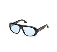 GCDS GD0067 GIULIANO 01V Unisex Sunglasses Acetate Black Blue Squared Normal