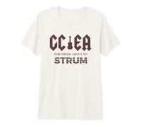 GCEA for Those About to Strum - Ukulele Rocker Design Brown Premium T-Shirt