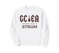 GCEA For Those About To Strum - Ukulele Rocker Design Brown Sweatshirt