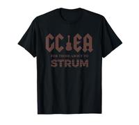 GCEA for Those About to Strum - Ukulele Rocker Design Brown T-Shirt