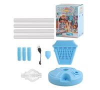 Gcerfby Bubble Maker Machine,with Music and Lights Rechargeable Standing - Automatic Streetlight Bubble Blower | for Kids Adults Outdoor Beach Park Patio Backyard Playground Party