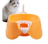 Gcerfby Cat Litter Pan | Large Litter Box,Open Top High Sided Poop Box Toilet for Kittens Large Cats Rabbits Home Small Apartment Store Shelter