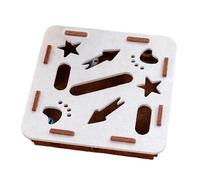 Gcerfby Cat Scratch Puzzle Enrichment Box - Protector Claw Board with 2 Bell Balls - Cat Scratch Puzzle Box,for Pet Kitten Grooming Indoor Couch Corner Furniture Carpet