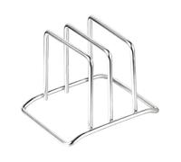 Gcerfby Chopping Board Holder, Rust-Resistant Design, 13.3x10x10.3cm, Stainless Steel Cookie Sheet Rack, Cutting Board Holder Compact With 2 Compartments, Space-Saving, For Kitchen