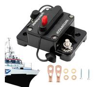 Gcerfby Circuit Breaker with Reset Button,Manual Reset 12v-48v Dc for Car Audio System Protection - Automotive Current Overload Protection Switches for Stereo