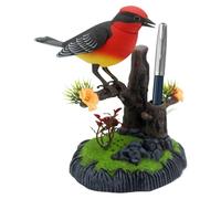Gcerfby Electronic Simulation Bird | Cute Chirp Pen Holder,Movable Realistic Pet Bird for Easter Christmas School Kitchen Bedroom Birthday Living Room Adults Desk Decor