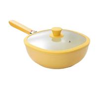 Gcerfby Frying Pan, with Easy-Grip Handle, 41.3x24x10cm, Alloy Lightweight Cookware with Lid, Nonstick Frying Pan Skillet, Even-Heat Distribution, for Grilling, Home, Sauté, Baking