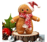 Gcerfby Gingerbread Plush Christmas Scarf and Hat Design Figurine
