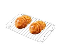 Gcerfby Griddle Warming Rack, Mesh Tray Me-ss Tin, Non-Stick Stainless Steel Grill Rack, 17.8x12x2cm, Easy-to-Clean Portable For Roasting, Baking, Grilling, Cooling
